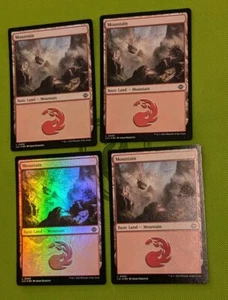 MTG 4 X * FOIL* The Lost Caverns Of Ixalan MOUNTAIN #400 NM - Imagen 1 de 2