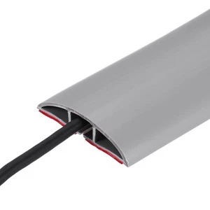 Floor Cord Cover 10ft, Extension Cord Hider for Floor Cable Management Grey - Picture 1 of 5