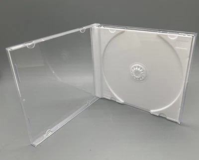 LDB 3 PCS NEW STANDARD 10.4MM SINGLE CD JEWEL CASE, WHITE TRAY WITH CDA, SH001PK-CDA