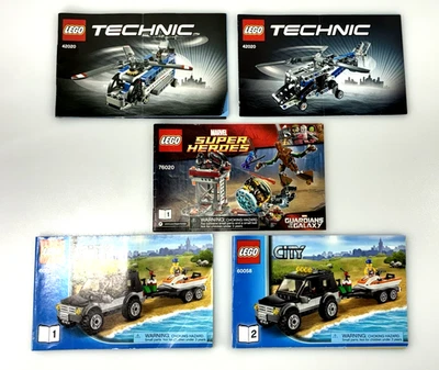 LEGO Technic, Super Heroes, and City Instructions Booklets Manuals  Lot of 5 - Image 1 of 4