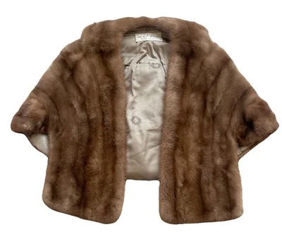 De colección Martin’s Genuino Piel de Visón Capa Estola Encogerse de hombros Envoltura para Mujer Foto 1 de 4