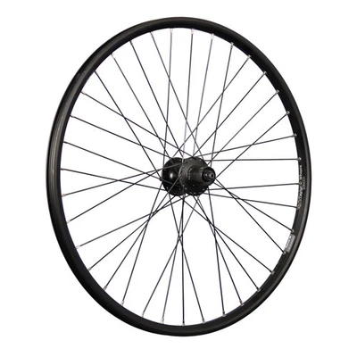Laufrad 26 Zoll Hinterrad Fahrrad Hohlkammer geöst Shimano QB400 6L Disc schwarz - Bild 1 von 4