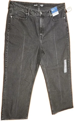 OLD NAVY Sky-Hi Wide Leg Jeans Womens Size 18 (38x30) Black Washed Pants NEW NWT - Image 1 of 4