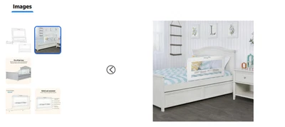 Riel de cama de seguridad Dream On Me Hide Away para niños bebé malla de seguridad blanco Foto 1 de 4