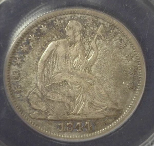 1844 O Seated Liberty Silver Half Dollar .50 - ANACS - VF 30 - New Orleans - Picture 1 of 4