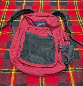 Zaino JanSport vintage anni 90 maglia rossa davanti completo nylon made USA - Foto 1 di 4