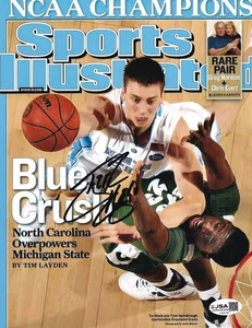 TYLER HANSBROUGH signed (NORTH CAROLINA TAR HEELS) basketball 8X10 JSA C105781 - Picture 1 of 1