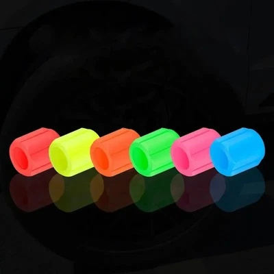 4x Luminous Valve Caps Car Fluorescent Tire Valves Cap Glow In The Dark - Image 1 of 4