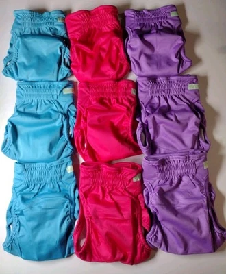 Pack Of 9 WEGREECO MEDIUM Reusable Female Dog Diapers Waistline 12 to 15 Inches - Image 1 of 4
