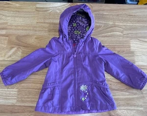 Spring Jacket Toddler Girl’s 18 Months Fleece Lined London Fog Green w/ Flowers - Picture 1 of 10