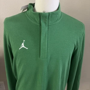 Nike Jordan Jumpman Dri-fit Cuarto Cremallera Manga Larga Camisa Verde Para Hombre Talla M - Imagen 1 de 14