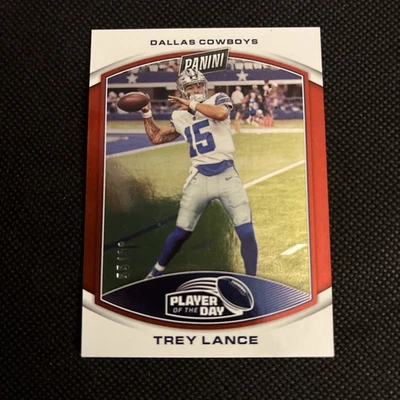 2023 Panini Player of the Day Football Trey Lance #35 Red Foil SN /99 - Image 1 of 2