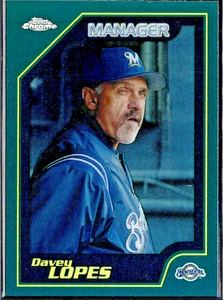 2001 TOPPS CHROME RETROFRACTOR PARALLEL #270 DAVEY LOPES BREWERS MGR REFRACTOR - Picture 1 of 2