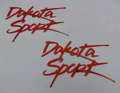 1992-1996 Dodge Dakota Sport Fender Side Emblem Badge Logo OEM Pair - Image 1 of 4