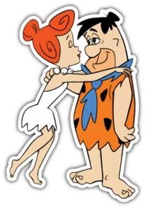"Calcomanía pegatina parachoques de coche de dibujos animados Fred and Wilma - 3"" o 5""" - Imagen 1 de 1