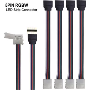 5Pin RGBW Connector Extension Cable Wire For 5050 RGBW RGBWW LED stirp light - Picture 1 of 9