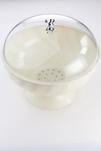 Ciotola di frutta decorativa con piedi 3 in 1 con coperchio - Foto 1 di 9