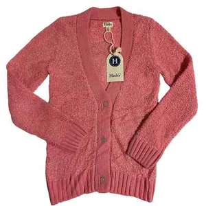 NWT Hatley Pink Confetti Rainbow Cardigan Sweater Girls 7 - Picture 1 of 8