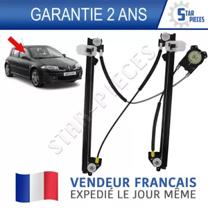 LEVE VITRE AVANT DROIT PASSAGER RENAULT MEGANE II 2 4/5 PORTES 2002-2008 - Foto 1 di 4