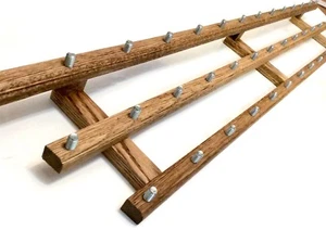 SOLID OAK BEER TAP HANDLE DISPLAY HOLDS 39 TAPS ON 3 LEVELS - Picture 1 of 2