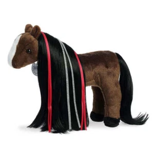 New! BLAZE MANE EVENTS BREYER PLUSH HORSE w/ Long mane & tail Grooming brush - Picture 1 of 3