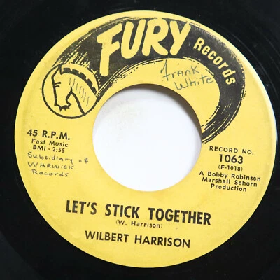 WILBERT HARRISON - LET'S STICK TOGETHER / MY HEART IS YOURS - SOUL 45 Foto 1 de 2