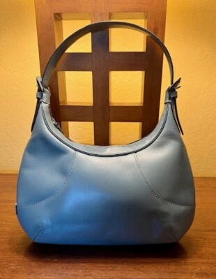 Cole Haan Turquiose Leather Shoulder Handbag Purse - Image 1 of 4