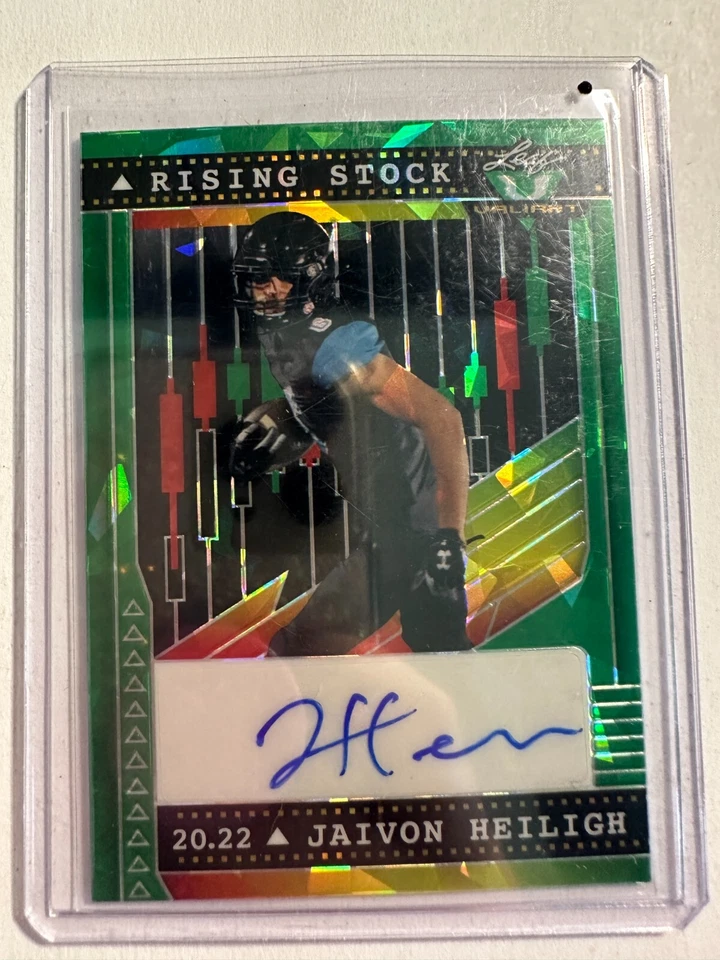 K103,877- 2022 Leaf Valiant Rising Stock Crystal Green #RSJH1 Jaivon Heiligh /30 - Image 1 of 1