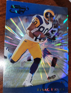 2000 Quantum Leaf Football Card #262 Isaac Bruce Rams