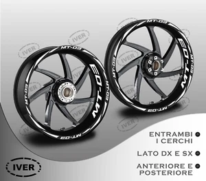Adesivi cerchi moto yamaha mt03 mt-03 bianco - Imagen 1 de 3