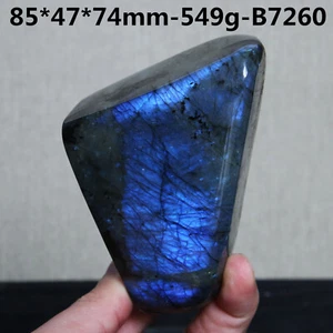 B7260 -Rare Natural Labradorite Quartz Freeform Crystal Mineral specimen Healing - Imagen 1 de 12