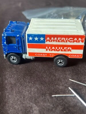 Camión de carga American Hauler 1977 vintage Hot Wheels Blackwall costa a costa ¡bonito! Foto 1 de 4