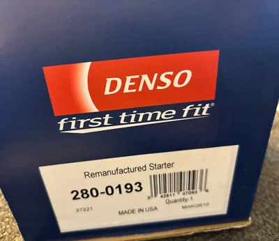 Motor de arranque DENSO 280-0193 ajuste por primera vez para modelos seleccionados de Honda Isuzu 93-04 Foto 1 de 2
