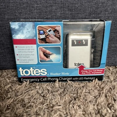 Cargador de teléfono celular de emergencia Totes Weather Works con kit adaptador de linterna LED Foto 1 de 3