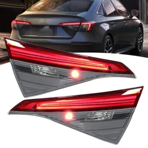 Pair LED Inner Rear Lamps Tail Lights For 2022 2023 Honda Civic Sedan Left+Right - Picture 1 of 9
