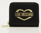 £105 Love Moschino black Medium  leather PURSE WALLET Brand new with tags