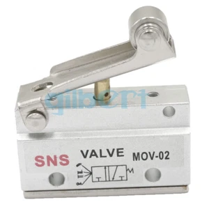MOV-02 G1/8" 2/3 Wege Rollenhebel Radschalter Pneumatik Mechanisches Ventil - Bild 1 von 6