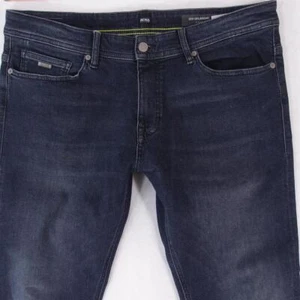 Mens HUGO BOSS 020 DELAWARE Stretch Slim Straight Blue Jeans W36 L32 - Picture 1 of 7