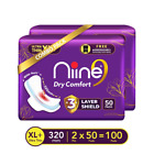 Niine Dry Comfort Ultra Thin XL+ Sanitary Napkins Combo (Pack Of 2) (2 pcs)