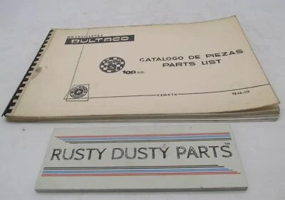 Lista de piezas catálogo motocicleta Bultaco Factory 1970 Sherpa S 100cc 78,32-117 Foto 1 de 4