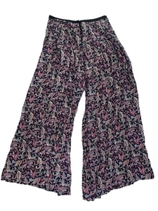 Urban Outfitters Staring At Stars Paisley Wide Leg Palazzo Pants Boho Hippie - Picture 1 of 9