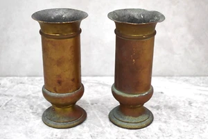 Paar alte Blumenvasen von Geissler, N.Y, 6 1/8" ht. (CU174) Kelch Co - Bild 1 von 9