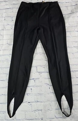 Леггинсы Polo Ralph Lauren с тонкими стременами черные однотонные сбоку на молнии женские XL - Изображение 1 из 4