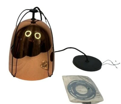 Rejuvenation Haleigh 8" Metal Dome Copper Lacquered Polished Cord Pendant A3236 - Image 1 of 4