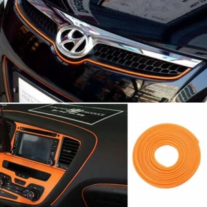 16,4 piedi/5 m finiture flessibili per auto interni/esterni stampaggio a righe arancione - Foto 1 di 4