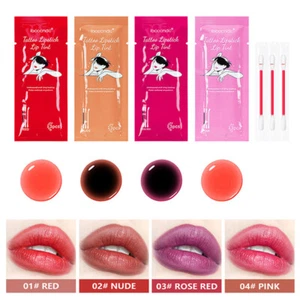 Lápiz labial mate brillo labial tatuaje hisopo de algodón 3 piezas brillo labial tapete] - Imagen 1 de 27
