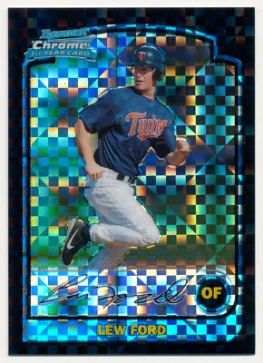 2003 Bowman Chrome Xfractor LEW FORD RC #214 Rare Minnesota Twins SP X-Fractor - Image 1 of 2