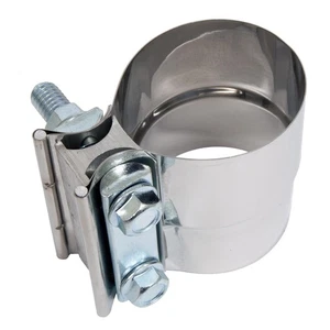 Summit Racing- Stainless Steel Lap Joint Band Clamps 2.50in Diameter - Foto 1 di 8