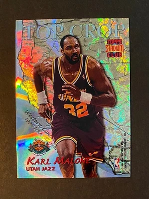 1996-97 Stadium Club - Top Crop Refractor Karl Malone HOF, Vin Baker #TC 6 Perfeito+ - Imagem 1 de 2