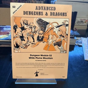 1979 ADVANCED DUNGEONS & DRAGONS DUNGEON MODULE WHITE PLUME MOUNTAIN S2 9027 VF+ - Picture 1 of 11